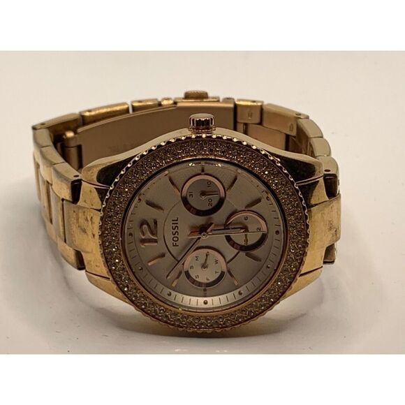 Fossil ES3590 Women's Stainless Steel Analog Rose Gold Dial Quartz Watch RU29 - Picture 6 of 11